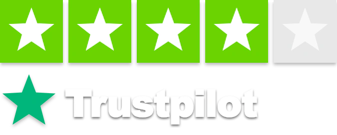 Trustpilot 4-star rating badge for Hugo Fire and Water Restoration