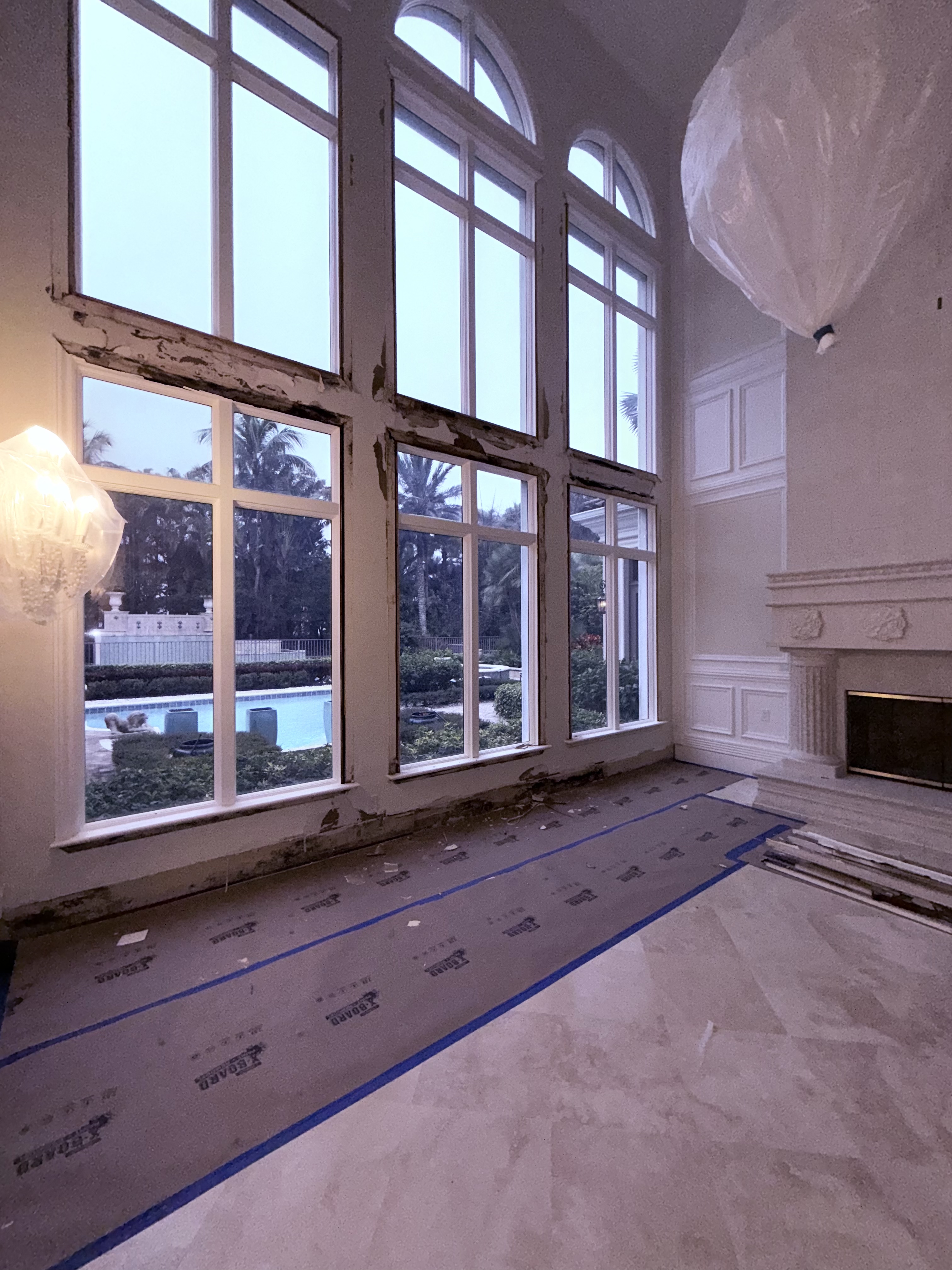 Property restoration field work shown as context for storm damage and emergency protection.