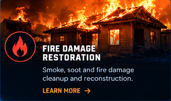 Fire Damage Restoration scene from the supplied reference