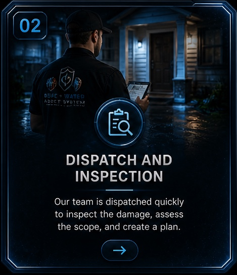 Illustrated dispatch and inspection process card