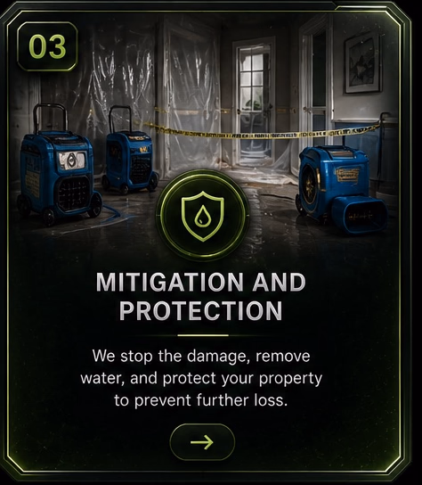 Illustrated mitigation and protection process card