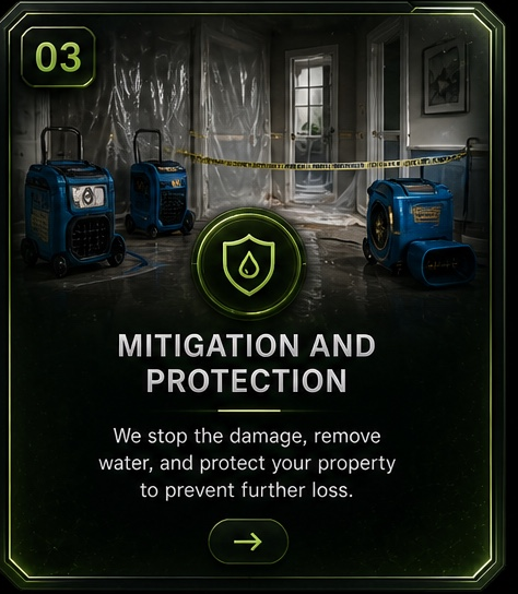 Illustrated mitigation and protection process card